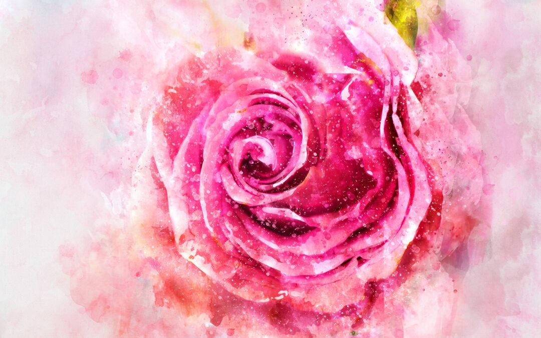 Akvarell; Blommor – vallmo, ros, solros, lilja (24 mars-21 april).
