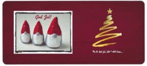 julkort nissar och gran