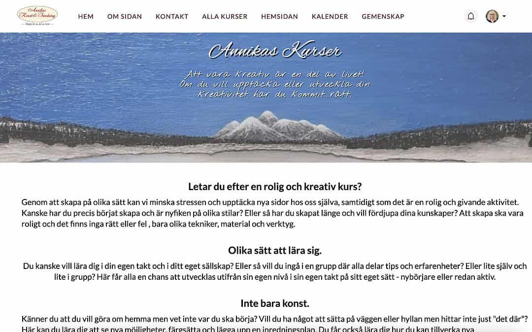 Nu är den nya kurssidan äntligen klar!